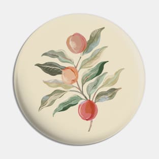 Painterly Peaches Pin