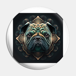 Fractal Design of A Bulldog Pin