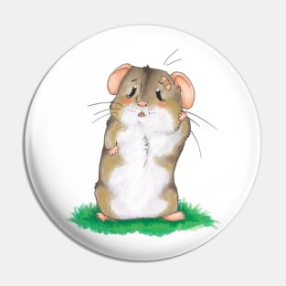 sad hamster Pin