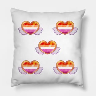 Lesbian magical hearts Pillow