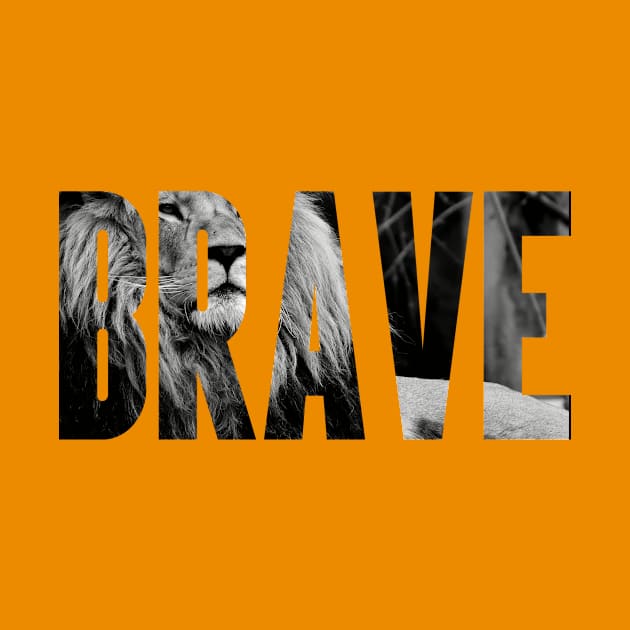 Brave Inspirational Lion Photo B&W by Anthony88