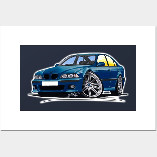 BMW M5 (E39) Blue - Bmw M5 - Posters and Art Prints