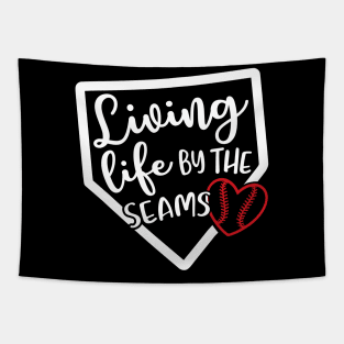 Living Life By The Seams Baseball Softball Tapestry