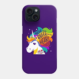 Near and Queer to My Heart Logo Design Phone Case