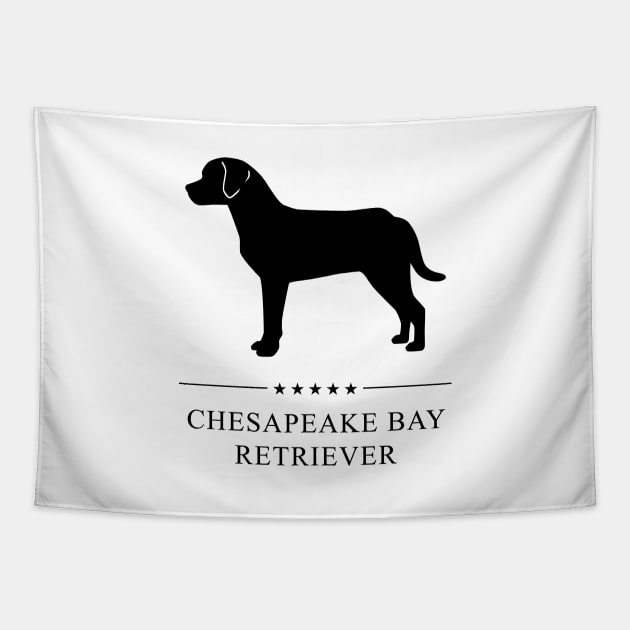 Chesapeake Bay Retriever Black Silhouette Tapestry by millersye