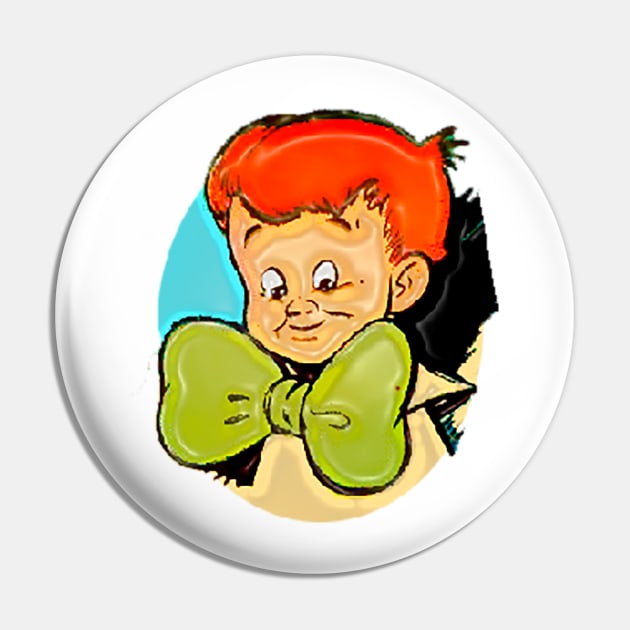 Red-haired boy in the green tie Pin by Marccelus