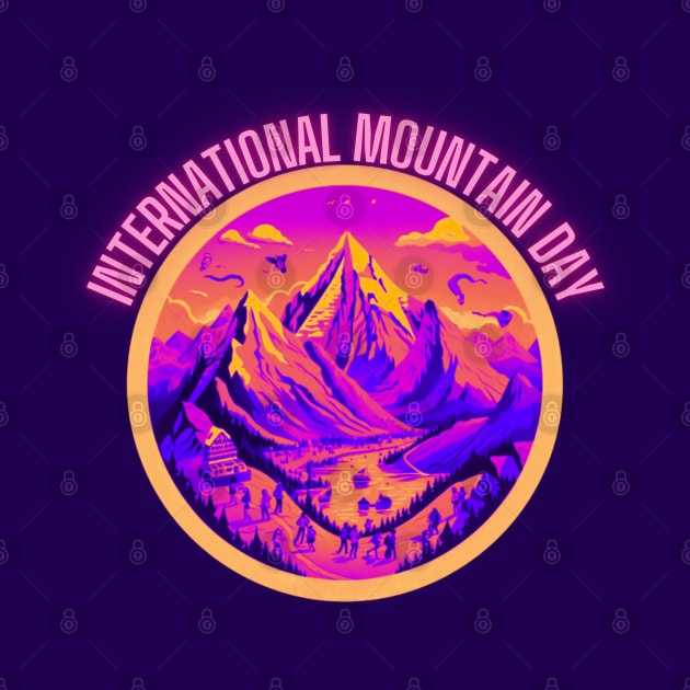 International Mountain Day, neon pink by Pattyld