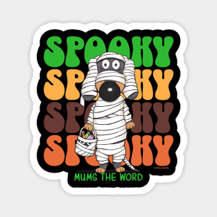 Funny Cute Spooky Mummy Halloween Doxie Dachshund Dog Magnet