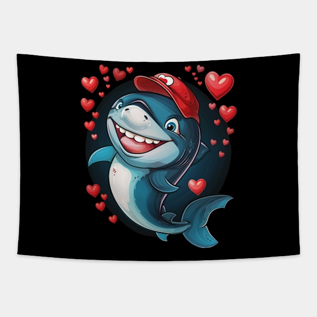 Shark Danger Deception Tapestry by Terrence Torphy