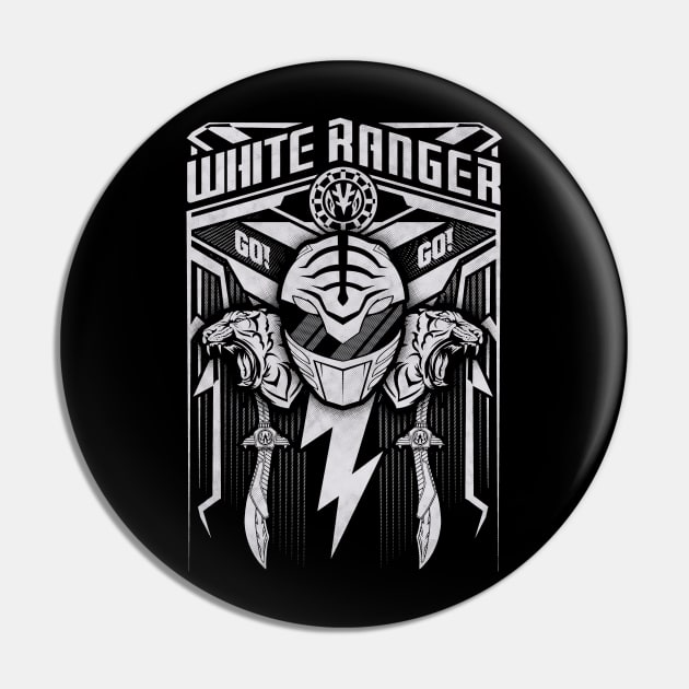 White Ranger Pin by Arinesart