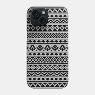 Aztec Essence II Black on Gray Pattern Phone Case