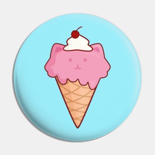 Cherry Meow Ice Cream Pin