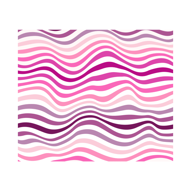 Pink Waves Stripes by timegraf