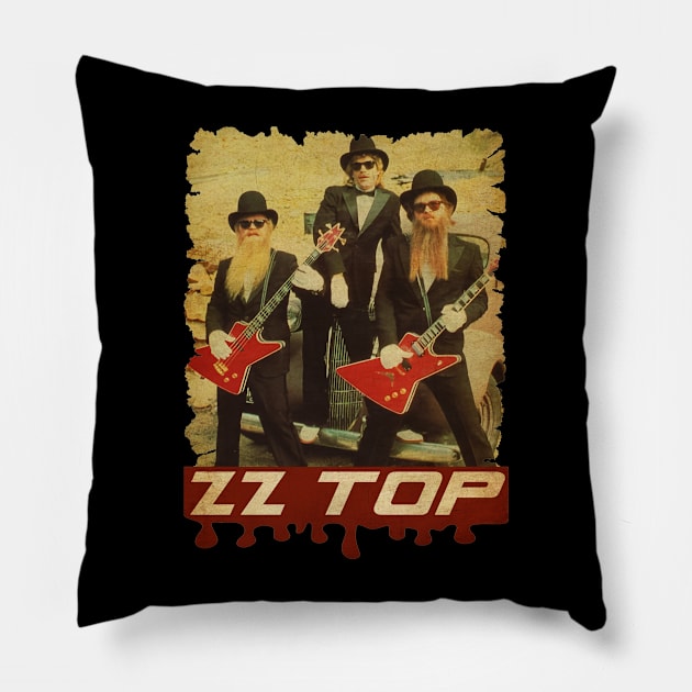 ZZ Top Vintage Pillow by Teling Balak