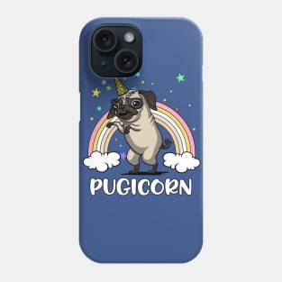 Pugicorn Funny Unicorn Pug Fantasy Rainbow Phone Case