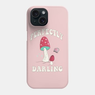 Perfectly Darling Mushroom and Butterfly Cottagecore Aesthetic Phone Case