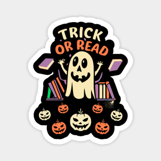 Halloween Trick or Read Librarian Teacher Book Lover Cute Magnet