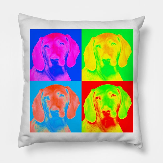 Pop Art - Weimaraner Pillow by Naves