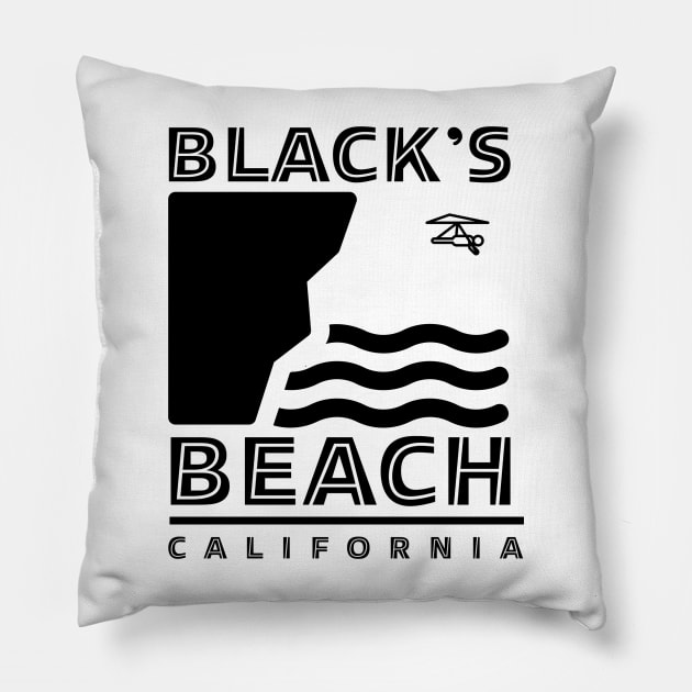 Black's Beach California II Pillow by Midcoast