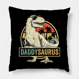 Daddy Saurus T Rex Dinosaur Men Daddysaurus Family Matching Pillow