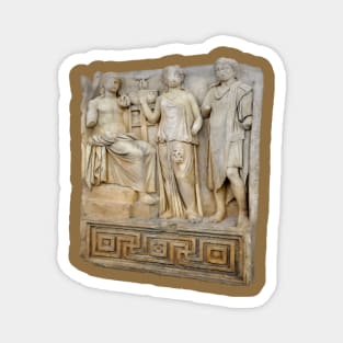 Major Greek God With Priestess On Oracular Shrine Cut Out Magnet