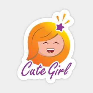 Cute Girl - magic girl Magnet