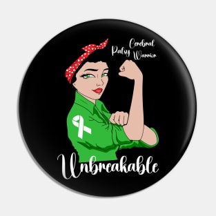 Cerebral Palsy Awareness Cerebral Palsy Warrior Unbreakable Pin