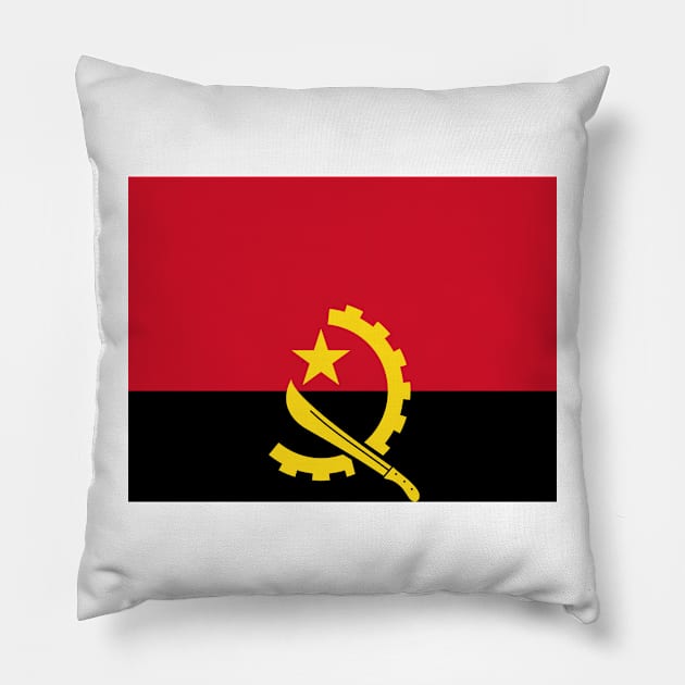 Angola Flag Pillow by flag for all