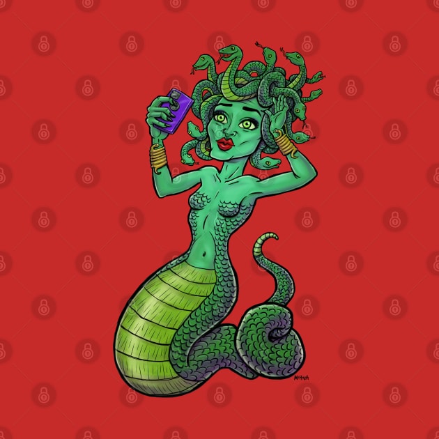 Medusa's First (and Last) Selfie by mcillustrator