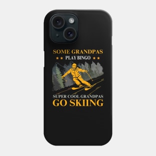 Some grandpas play bingo supper cool grandpas go skiing Phone Case