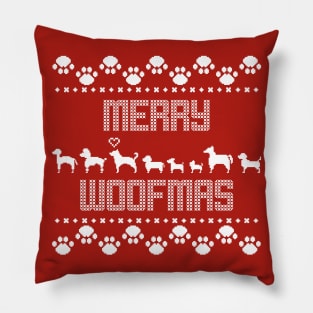 merry woofmas Pillow