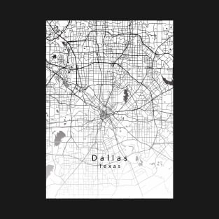 Dallas Texas City Map T-Shirt