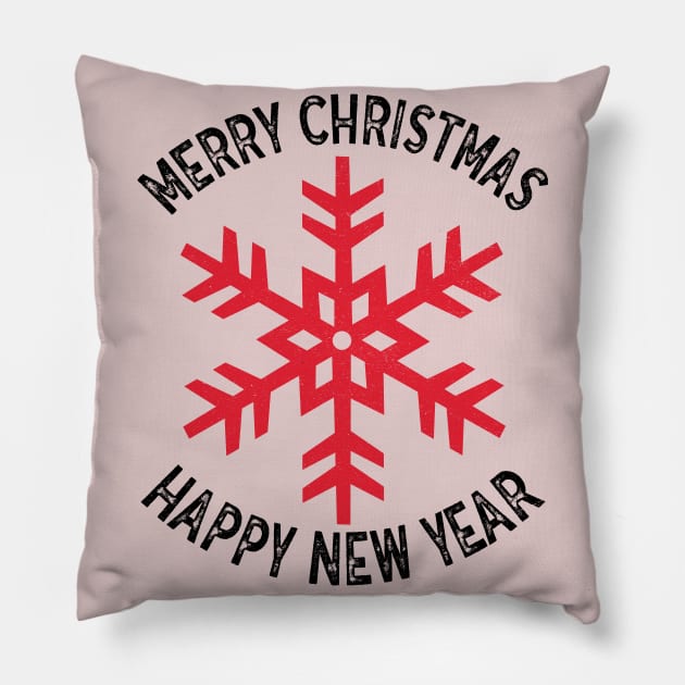 Merry Christmas and Happy New Year Pillow by MZeeDesigns