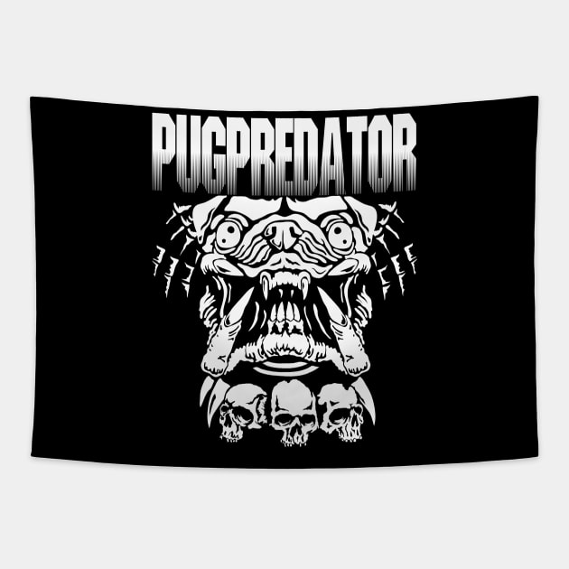 Pug Predator Tapestry by pontosix