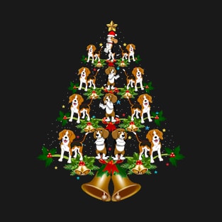 Beagle Christmas Tree X-Mas Decorations Funny For Boys Girl T-Shirt