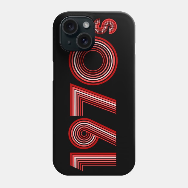 1970s Retro Red Disco Font Phone Case by Art by Deborah Camp