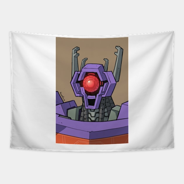 Cyclops Bot Tapestry by Novanim