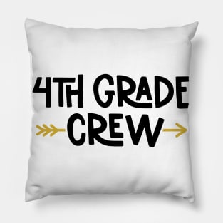 4th Grade Crew Funny Kids Back to School Pillow