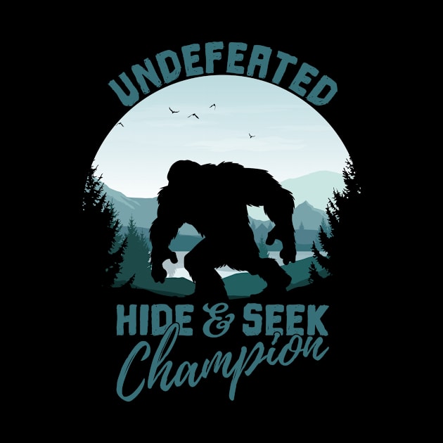 Bigfoot Undefeated Hide and Seek Champion by bigfootsociety