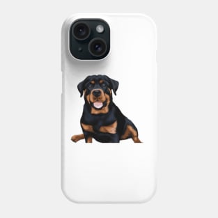 Cute Rottweiler Drawing Phone Case