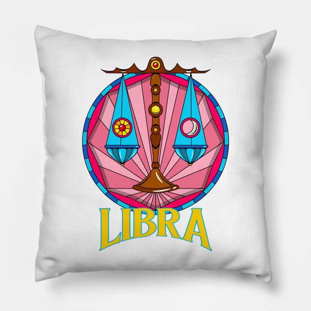 Libra Scales Zodiac Pillow by Tip Top Tee's