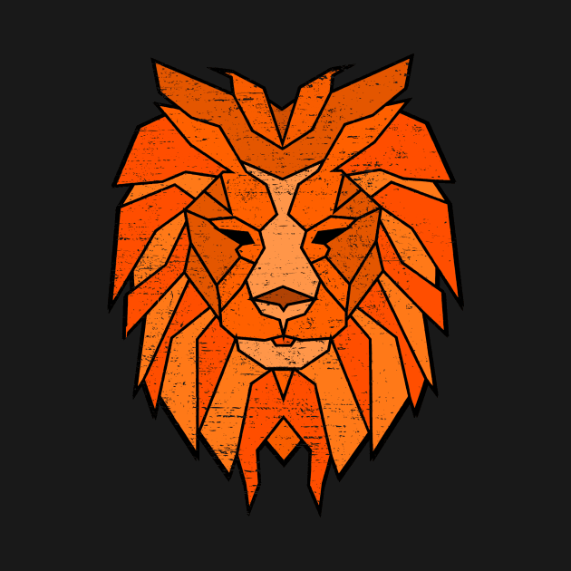 Polygonal Lion Face by ddtk