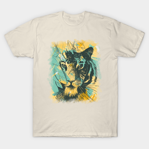 Tiger in foliage - Tiger Face - T-Shirt