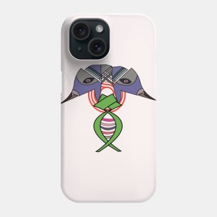 geometric bird art Phone Case