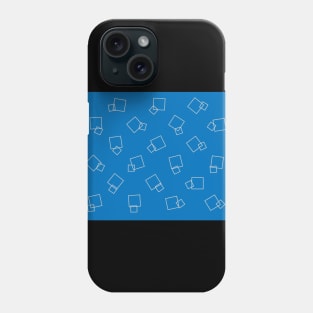 Abstract random squares on blue Phone Case