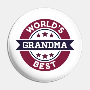 World's Best Grandma Pin