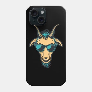 Goat with Glasses Drawing Illustrattion Phone Case