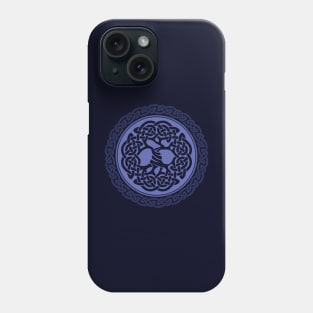 Celtic Tree of Life, blue Phone Case