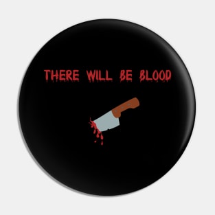 Bloody Halloween Saying With Stabbing Knife Pin