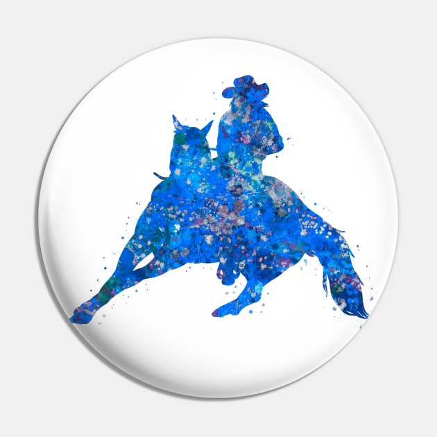 Barrel racing rider blue art Pin by Yahya Art